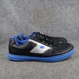 Brunswick Shoes Womens 9 Renegade Bowling Sneaker Black Blue Lace Up Lightweight
